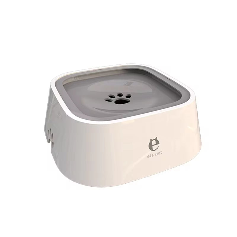 Non-Spill Floating Dog and Cat Water Bowl Dispenser - Anti-Overfill Plastic Design