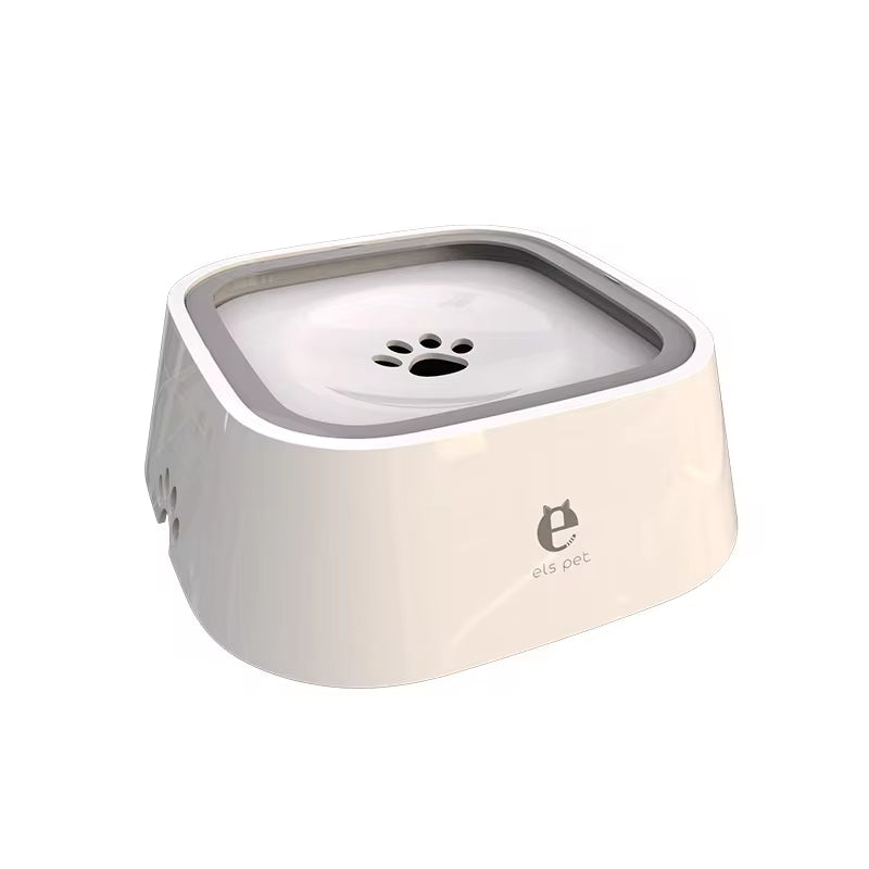 Non-Spill Floating Dog and Cat Water Bowl Dispenser - Anti-Overfill Plastic Design